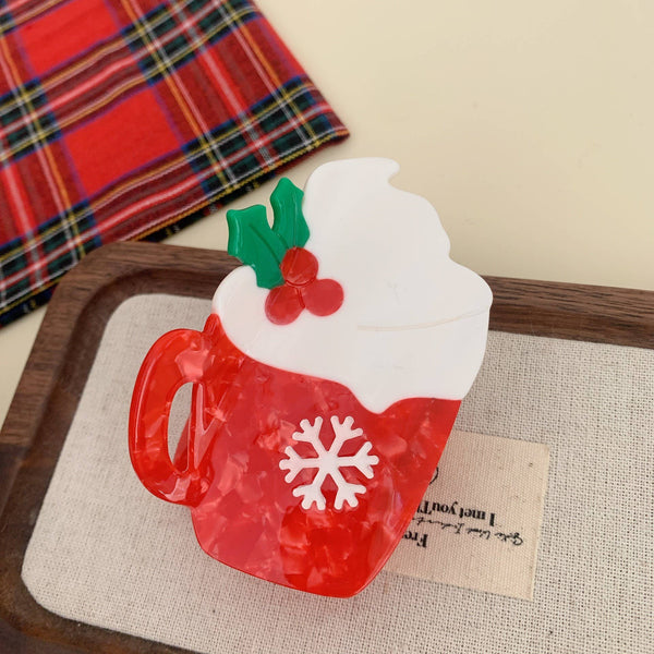 WINTER HOLIDAY HAIR CLAW CLIPS