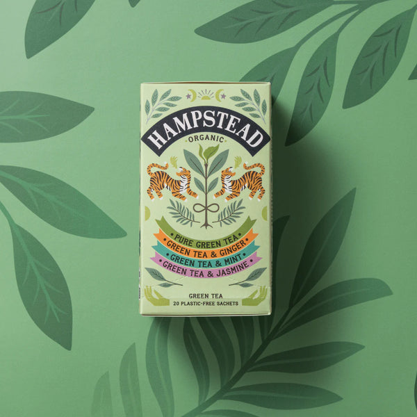 HAMPSTEAD ORGANIC GREEN TEA SELECTION PACK (20 TEABAGS)