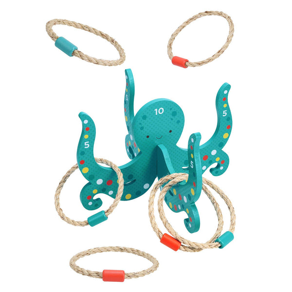 HAPPY OCTOPUS WOODEN HOOPLA GAME