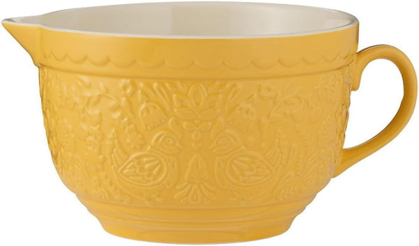 HOME TO ROOST, YELLOW BATTER BOWL W/ HANDLE