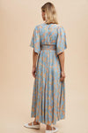 FLUTTER SLEEVE MAXI DRESS