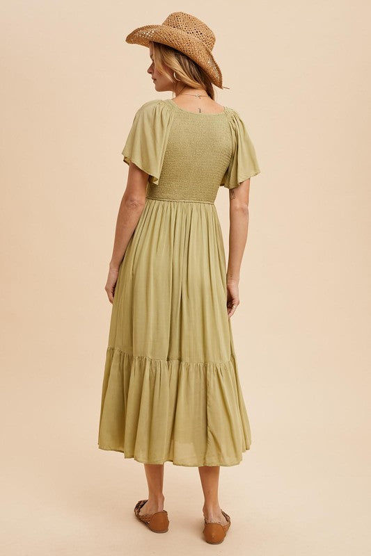 MODAL SMOCKED DRESS