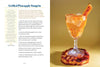 Grilled Pineapple Sangria cocktail with recipe text on a yellow background