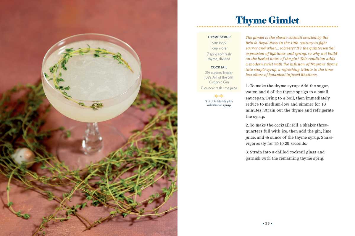 Cocktail glass with a Thyme Gimlet on a pink background with thyme sprigs.
