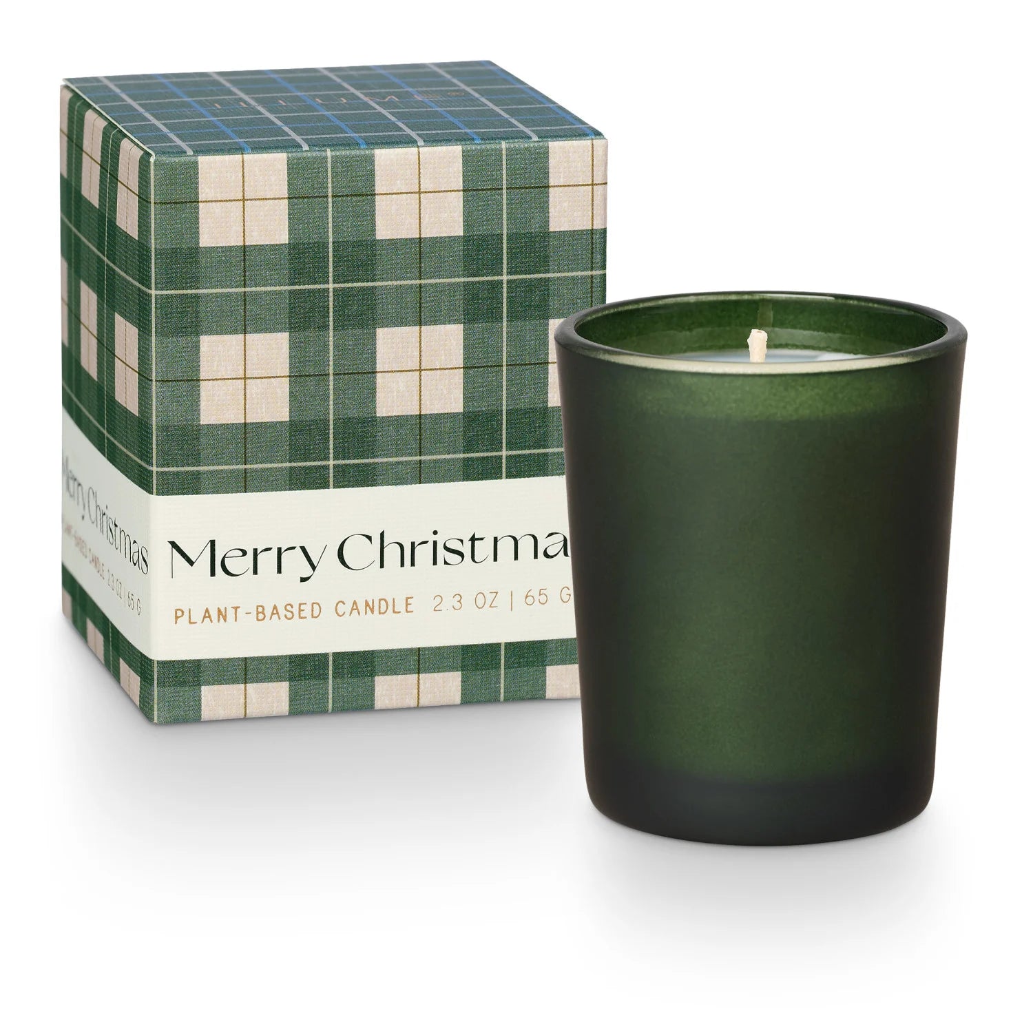 BALSAM & CEDAR MERRY CHRISTMAS BOXED VOTIVE CANDLE 3.2OZ