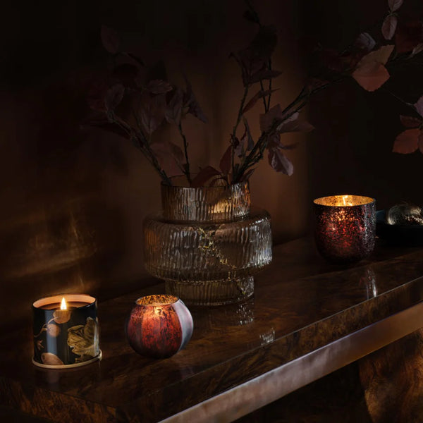 MIDNIGHT PUMPKIN SMALL RADIANT GLASS CANDLE