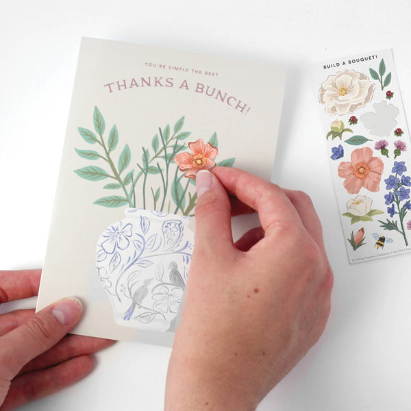 STICKER SCENE CARD - THANK YOU BOUQUET