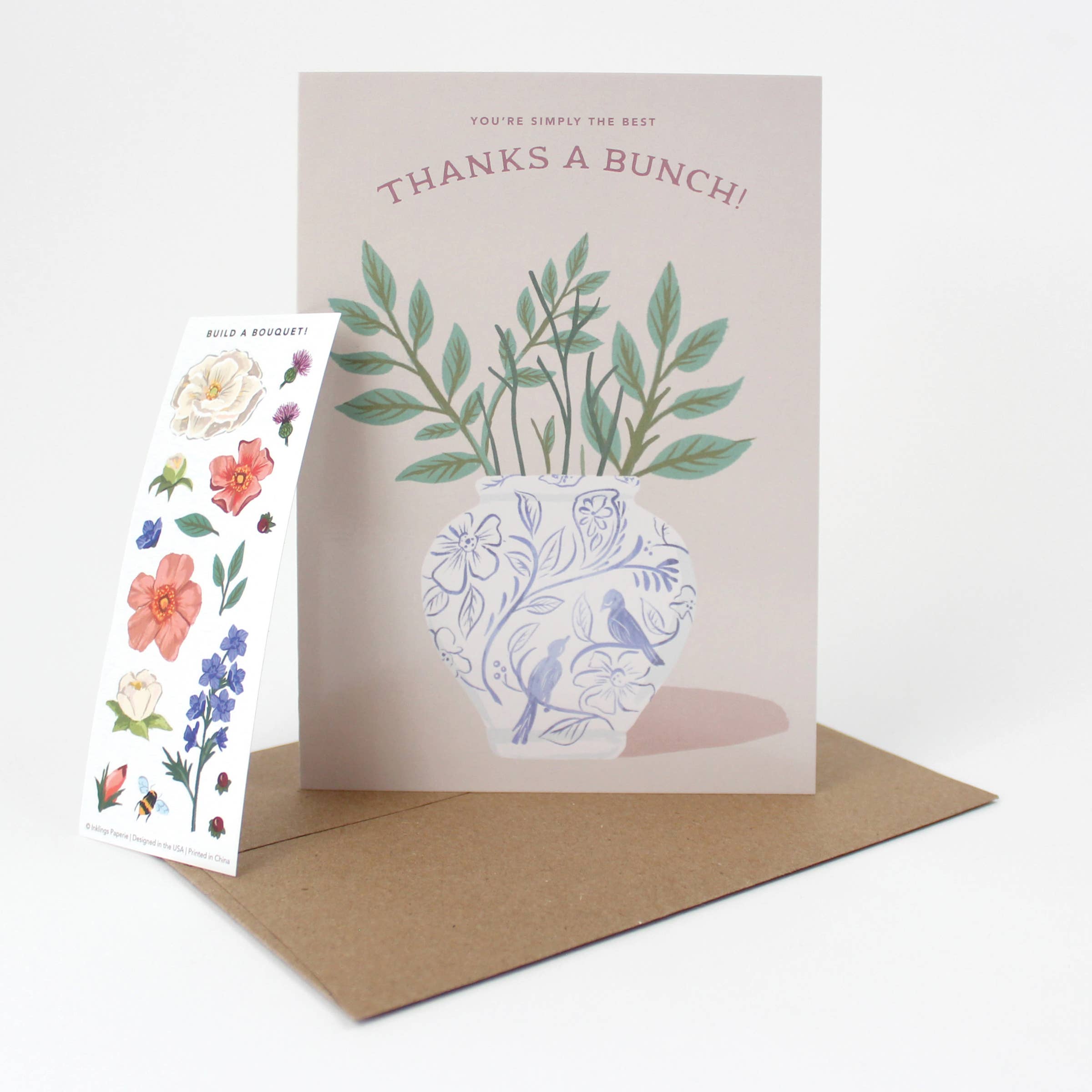 STICKER SCENE CARD - THANK YOU BOUQUET