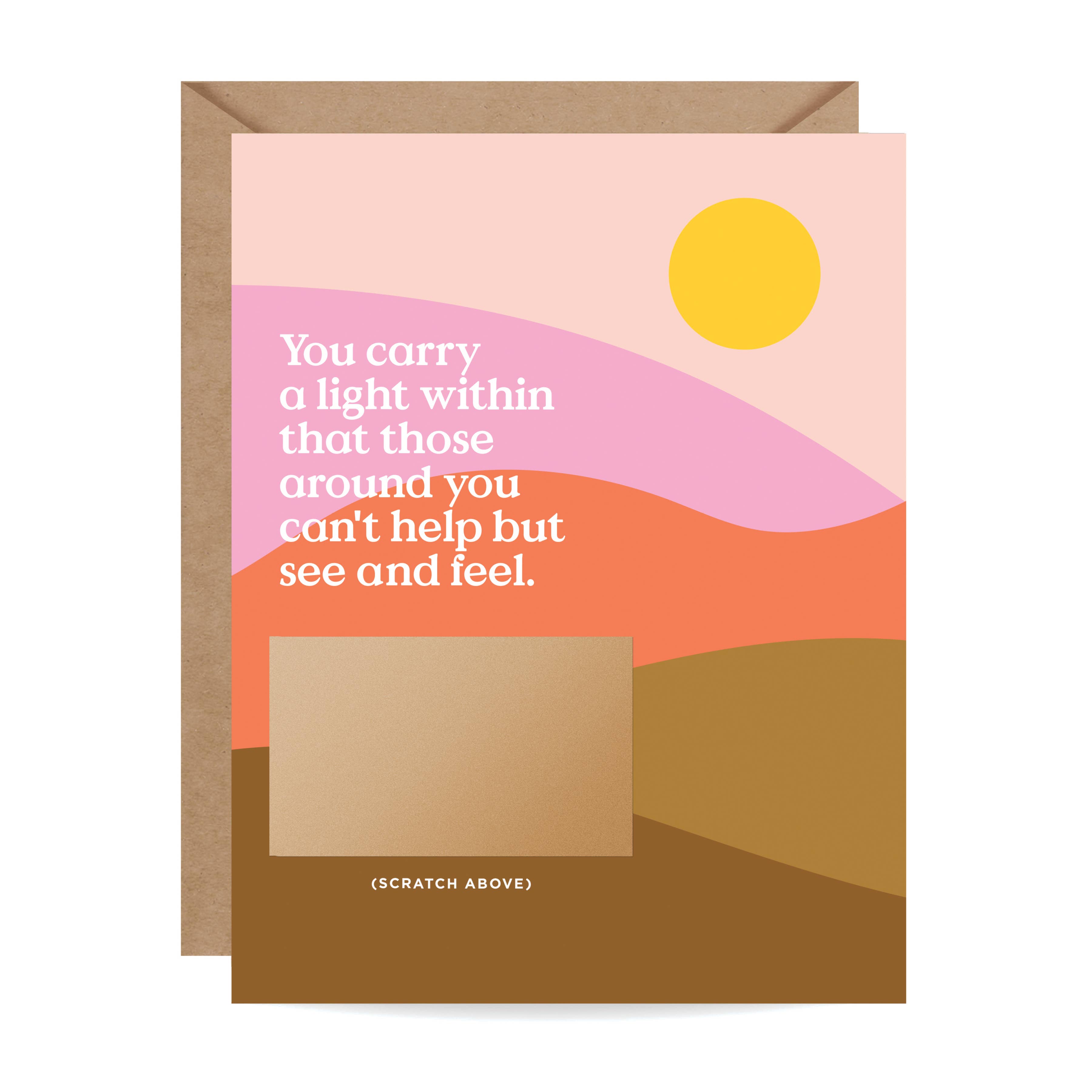 SCRATCH-OFF CARD - YOU CARRY A LIGHT - ENCOURAGEMENT