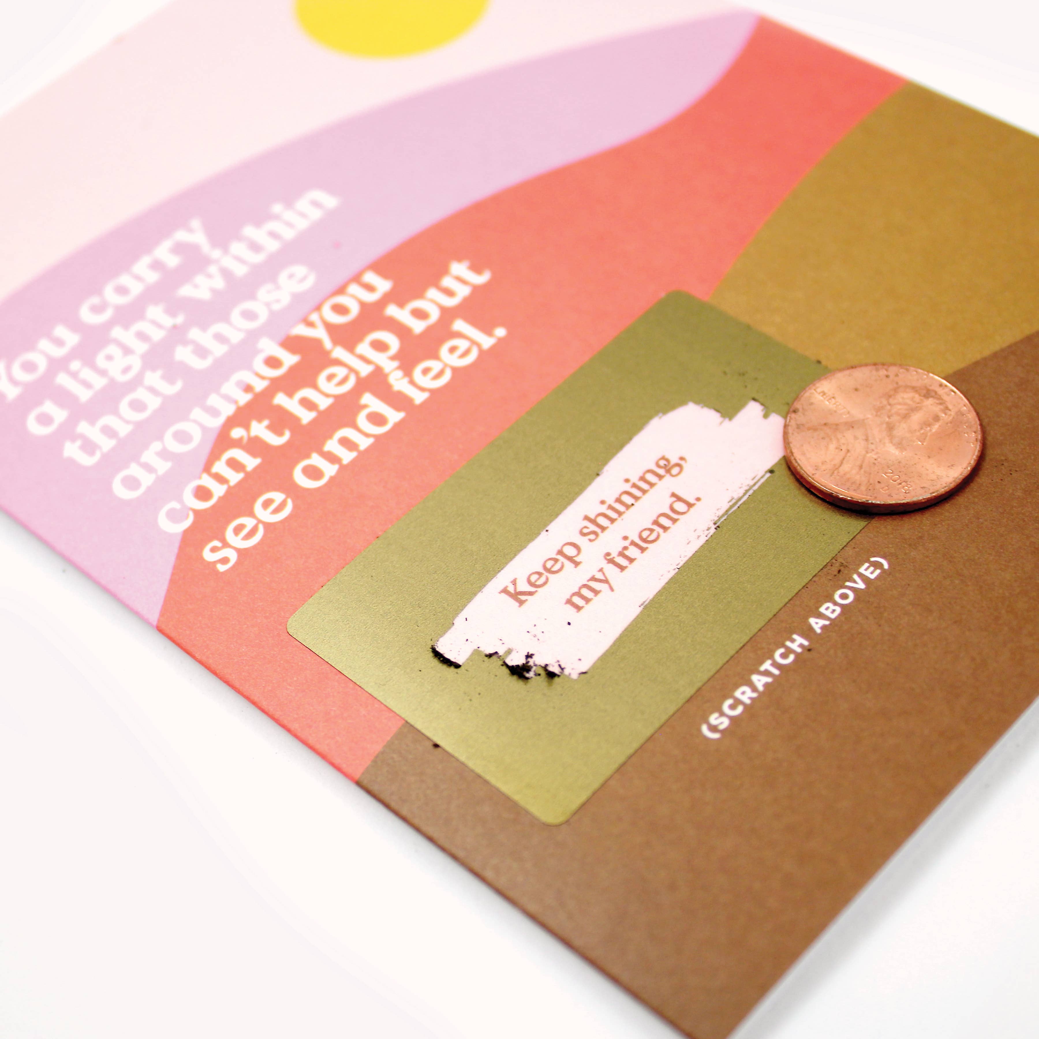 SCRATCH-OFF CARD - YOU CARRY A LIGHT - ENCOURAGEMENT