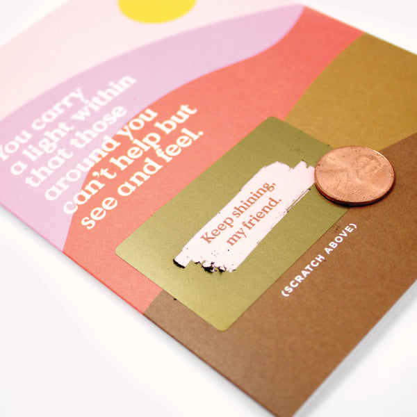 SCRATCH-OFF CARD - YOU CARRY A LIGHT - ENCOURAGEMENT