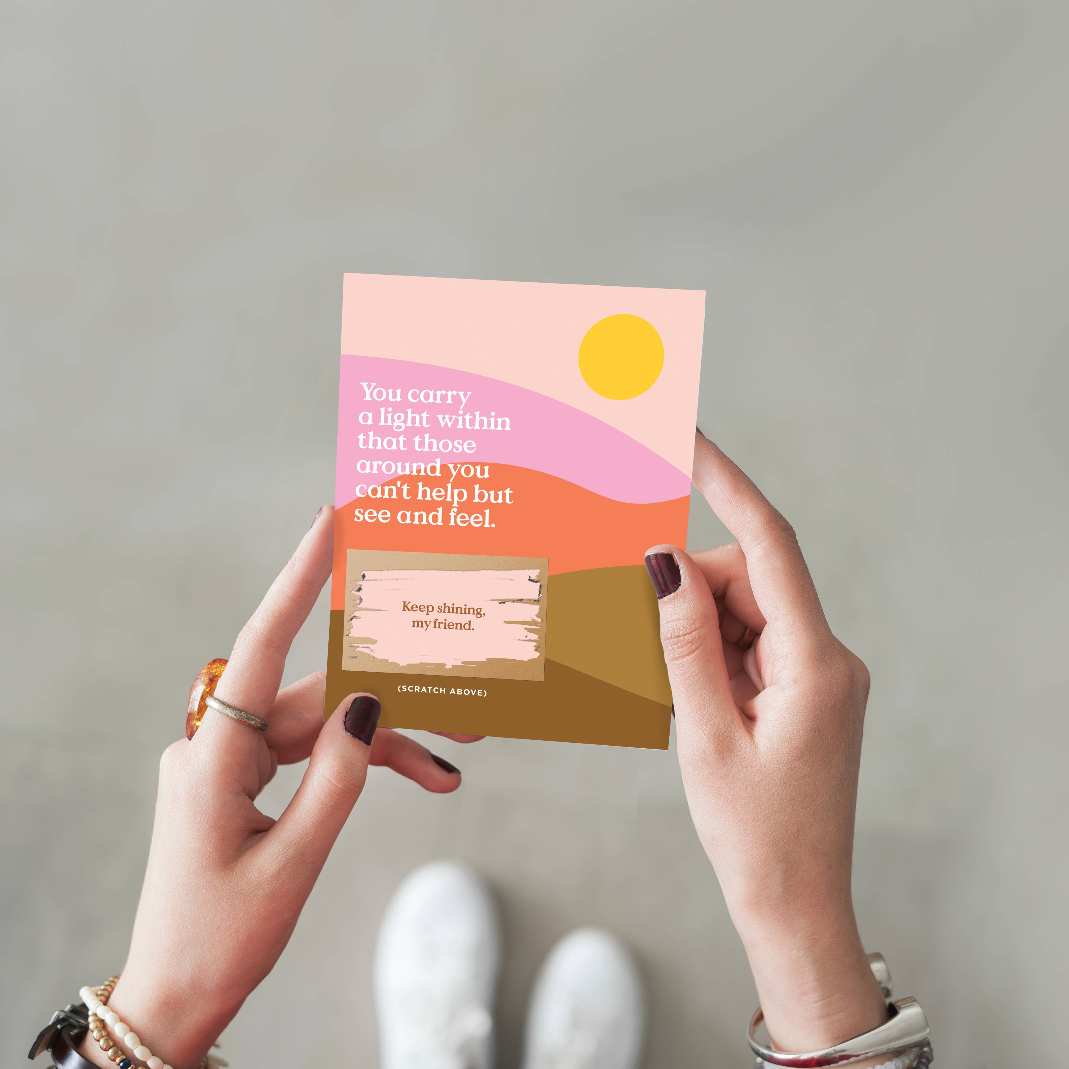 SCRATCH-OFF CARD - YOU CARRY A LIGHT - ENCOURAGEMENT
