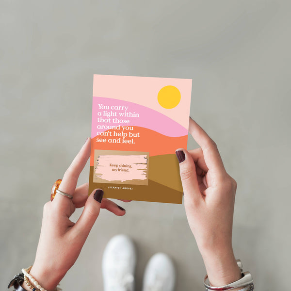 SCRATCH-OFF CARD - YOU CARRY A LIGHT - ENCOURAGEMENT