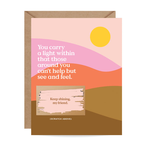 SCRATCH-OFF CARD - YOU CARRY A LIGHT - ENCOURAGEMENT