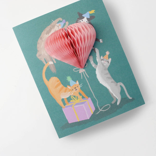POP-UP CARD - PARTY KITTENS - BIRTHDAY