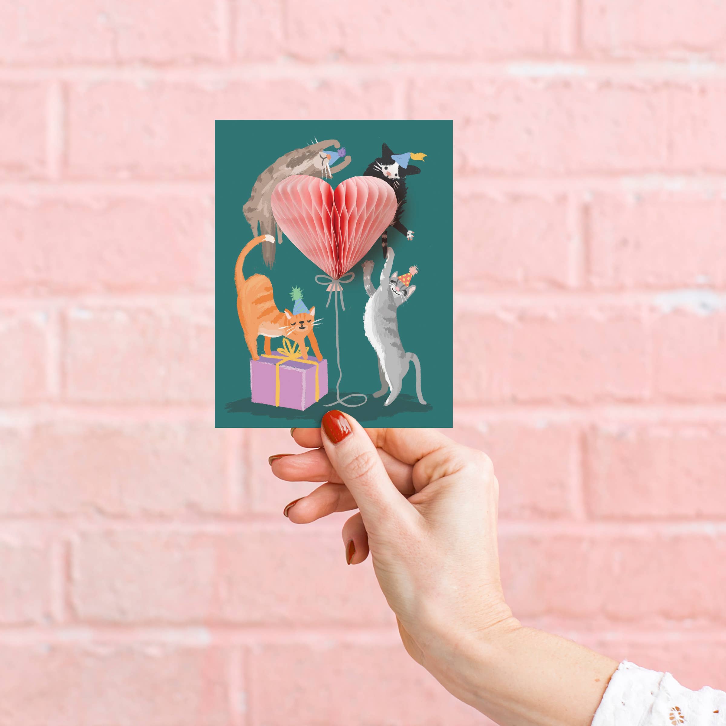 POP-UP CARD - PARTY KITTENS - BIRTHDAY