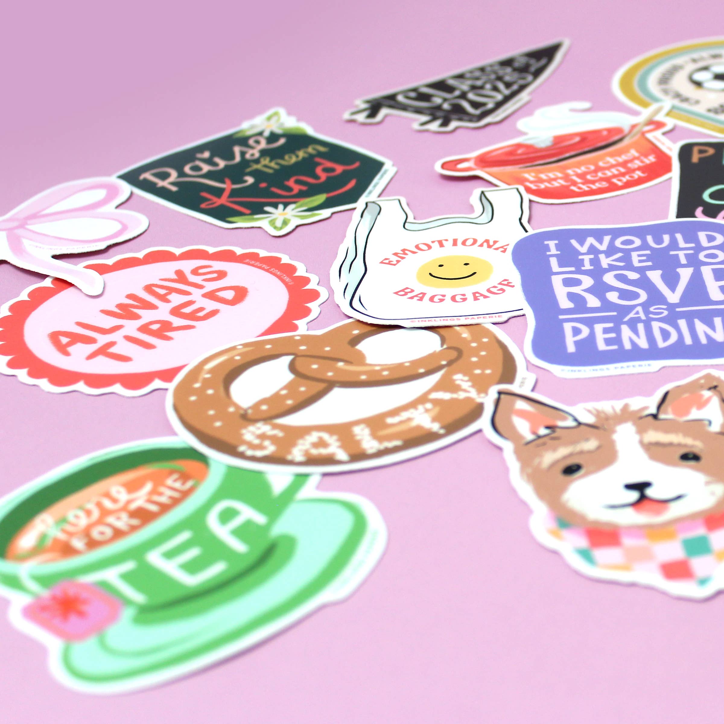 VINYL STICKER - HERE FOR THE TEA