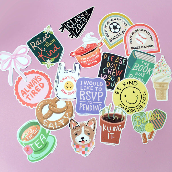 VINYL STICKER - HERE FOR THE TEA