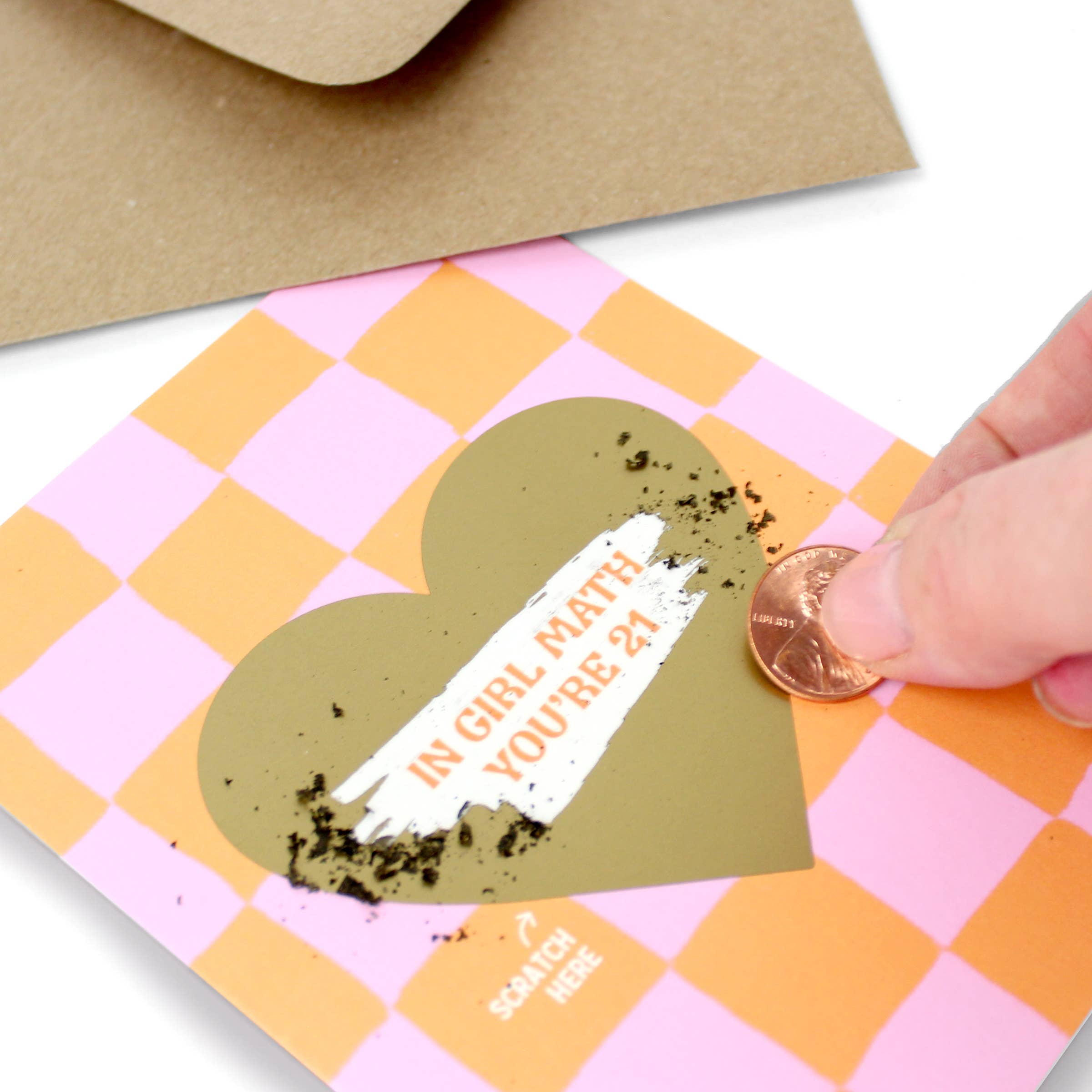 SCRATCH-OFF CARD - GIRL MATH BIRTHDAY CARD