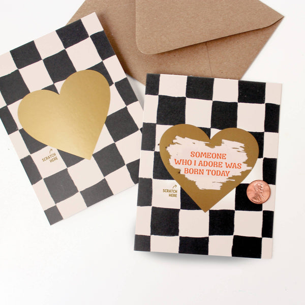 SCRATCH-OFF CARD - SOMEONE I ADORE BIRTHDAY CARD