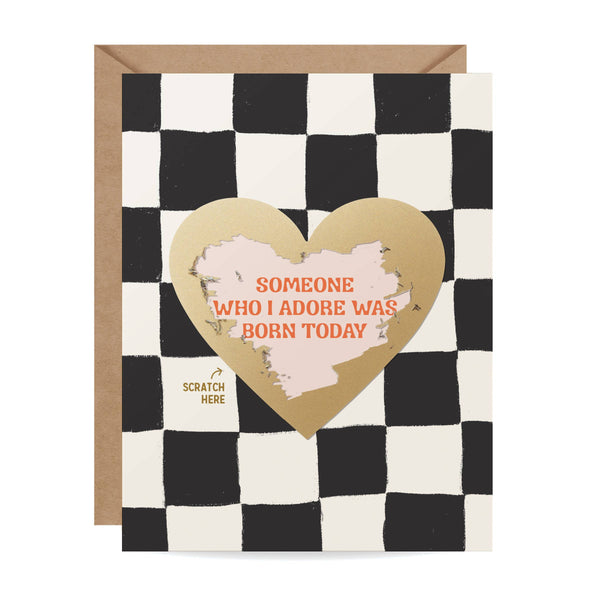 SCRATCH-OFF CARD - SOMEONE I ADORE BIRTHDAY CARD