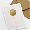 SCRATCH-OFF CARD - PINK & GOLD BALOON - BRITHDAY/EVERYTHING