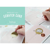 SCRATCH-OFF CARD - PINK & GOLD BALOON - BRITHDAY/EVERYTHING