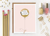 SCRATCH-OFF CARD - PINK & GOLD BALOON - BRITHDAY/EVERYTHING