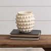 IVORY TEXTURED KNOT CEMENT VASE, SM