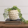 IVORY TEXTURED KNOT CEMENT VASE, SM