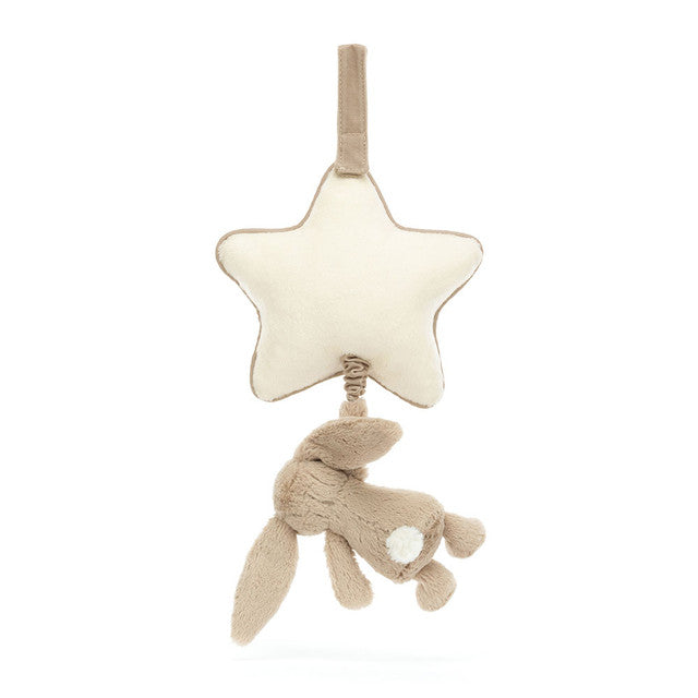 BASHFUL BEIGE BUNNY MUSICAL PULL TOY