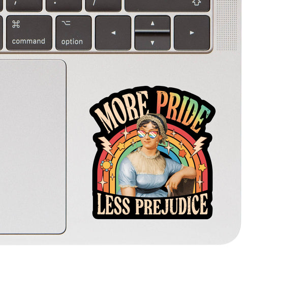 MORE PRIDE LESS PREJUDICE STICKER