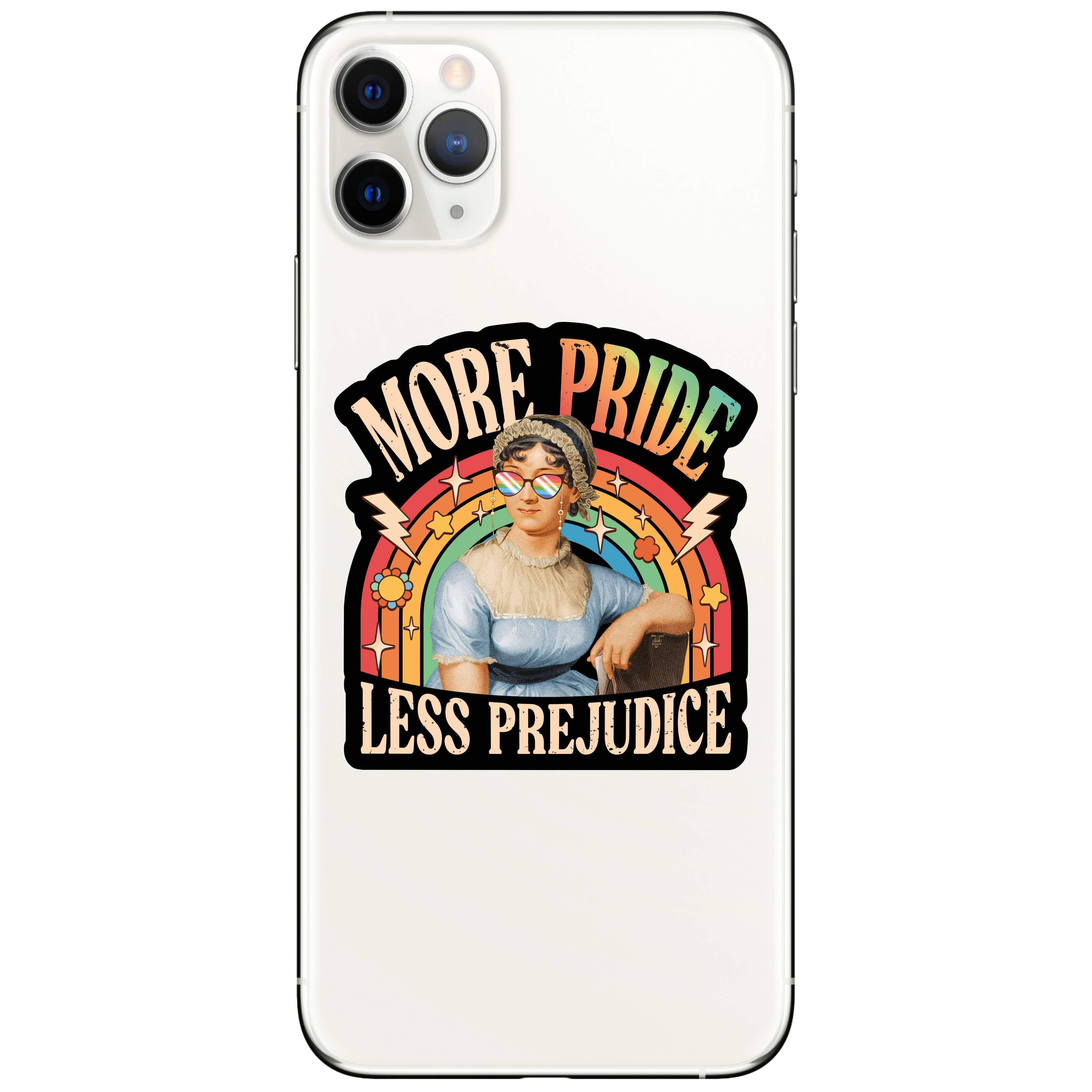 MORE PRIDE LESS PREJUDICE STICKER