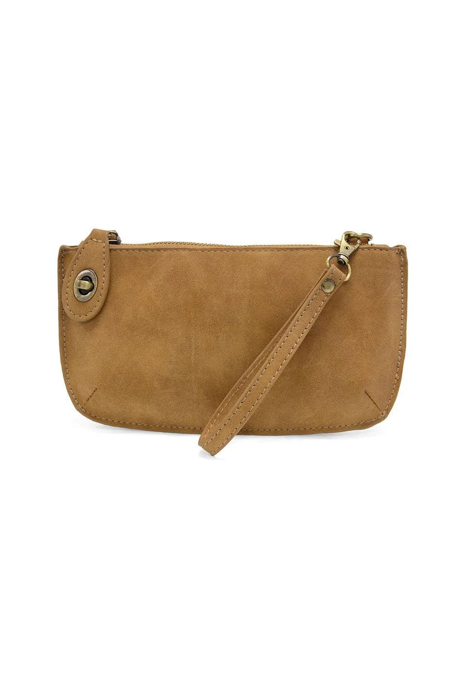 FAUX SUEDE MINI CROSSBODY WRISTLET CLUTCH