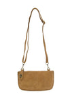 FAUX SUEDE MINI CROSSBODY WRISTLET CLUTCH