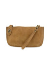 FAUX SUEDE MINI CROSSBODY WRISTLET CLUTCH