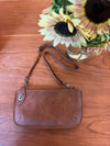 FAUX SUEDE MINI CROSSBODY WRISTLET CLUTCH