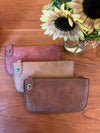 FAUX SUEDE MINI CROSSBODY WRISTLET CLUTCH