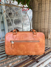 FAUX CROC BOSTON SHOULDER BAG