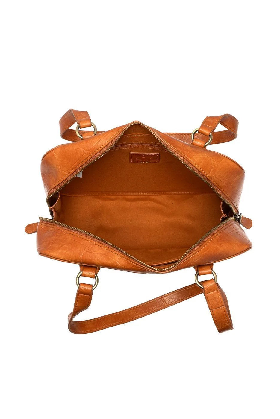 FAUX CROC BOSTON SHOULDER BAG