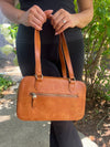FAUX CROC BOSTON SHOULDER BAG
