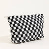 TRAVEL CHECKER COSMETIC POUCH BLACK
