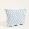 TRAVEL CHECKER COSMETIC POUCH BLUE