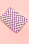 TRAVEL CHECKER COSMETIC POUCH LAVENDER