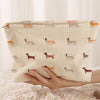 BOW CHERRY COSMETIC POUCH DOG