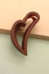 CURVED HEART HAIR CLAW CLIPS