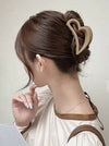 CURVED HEART HAIR CLAW CLIPS