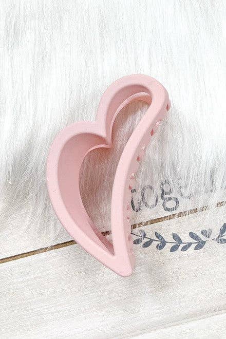 CURVED HEART HAIR CLAW CLIPS