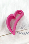 CURVED HEART HAIR CLAW CLIPS