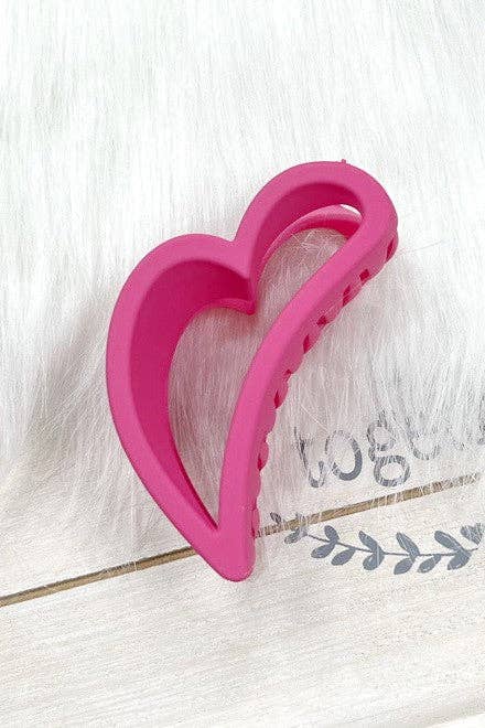 CURVED HEART HAIR CLAW CLIPS